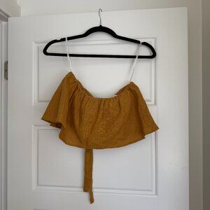 FAITHFULL THE BRAND Linen Top - Size Small